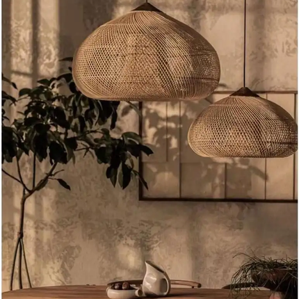Chinese Style Crystal Rattan Lighting Bamboo Lamp 3000K Pendant Light for Hotel & Restaurant 220V Indoor Hanging Installation