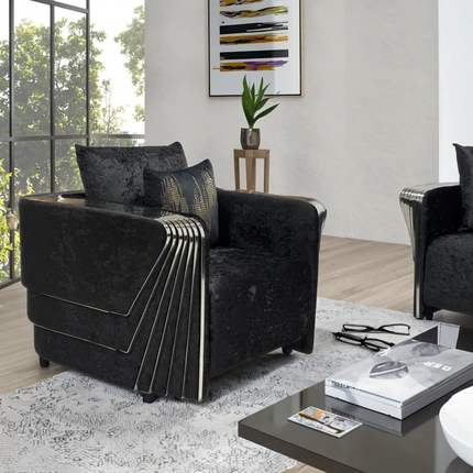 Italian Luxury Modern Sectional Corner Sofa Set High-Density High Resilience Foam Tufted Velvet Fabric Solid Wood Frame