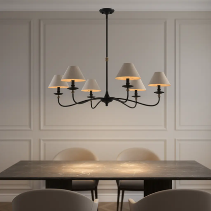 Modern Finish Gold Iron Chandelier Design Hanging LED E26 Bulb Ceiling Light 360 Beam High Brightness for Living Room