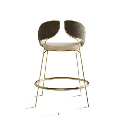 Modern Nordic Creative Designer Bar Chair Light Luxury Stainless Steel Front Desk Chair fot Hotel and Dining Application
