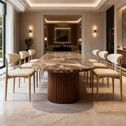 Modern Luxury Dining Table & Chair Set – Premium Furniture for Home, Hotel, Resort, Restaurant & Villa