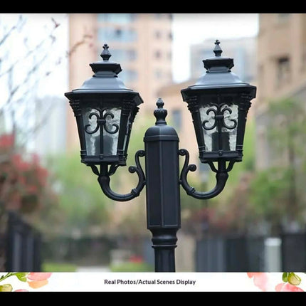 Customized European Retro Landscape Lamp Aluminum Antitrust IP66 Hotel Use Outdoor High Pole Street Lamp