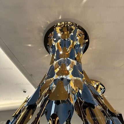 Customizable Chandelier Light LED Modern Glass for Hotel Lobby Hall Lighting Project