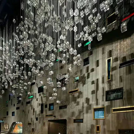 Nordic Hotel Apartment Villa Inter Building Crystal Pendant Chandelier Lighting