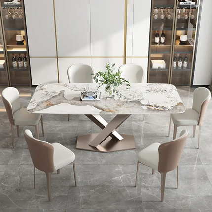 Modern Dining Table with Marble Top Dining Tables Luxury Dining Table Set