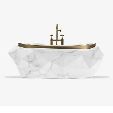 Modern Luxury Stainless Steel Bathtub Contract Grade Freestanding Soaking Tub Durable Metallic Finish For Luxury Villa Project