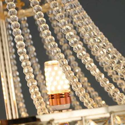 Modern Custom Luxury Chandelier Villa Home Hotel Gold Long Stair LED Crystal Pendant Light