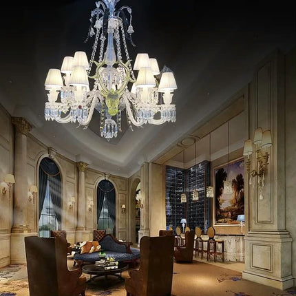 Light Luxury Modern Crystal Chandelier Customized Villa Engineering Hotel Lobby