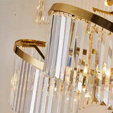 Custom Gold Crystal Exclusive Stair Custom Chandelier Modern Luxury Large Home Pendants