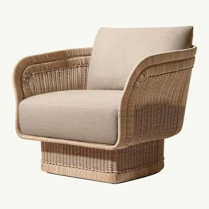 Single Rope Woven Contemporary Outdoor Sofa Chair For Leisure Use in Patio & Garden