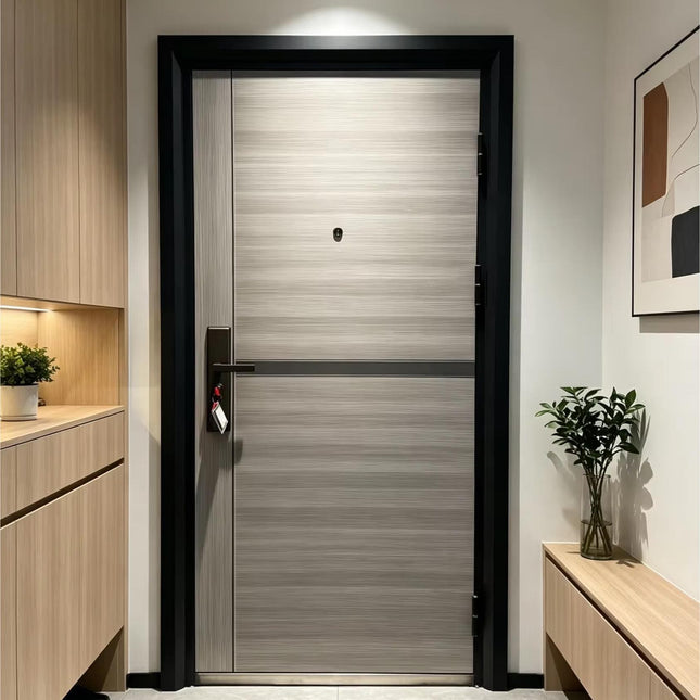 2026 Popular Design Modern Steel Security Door Anti-Theft Exterior Main Entrance Commercial Apartment Outdoor