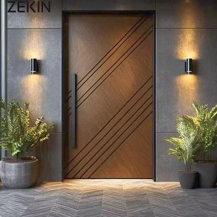 Customized Design Digital Lock Automatic Opening Security Doors Aluminum Alloy Doors For Houses Entrance Door