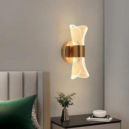 Modern Luxury Creative Wall Lamp Acrylic Transparent Metal Decorative Wall Lamp Bedroom For Living Room Hotel Aisle