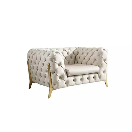 Modern 6-Seater 3 2 1 chaise Lounge Sofa Set Apartment Living Room Solid Wood Frame Synthetic Leather Upholstered Hotel Use