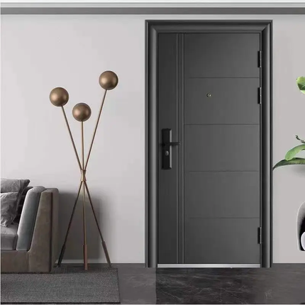 Heavy Duty Steel Security Door with Anti-Theft Lock and Fire Prevention Design For Home and Commercial Use