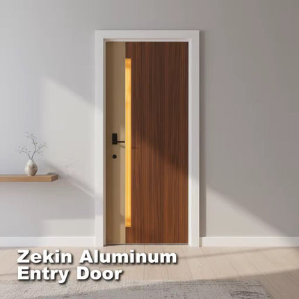 ZEKIN Modern Security Door Residential Door Apartment House Armored Artificial Intelligence Lock Front Main Gate Entrance Door