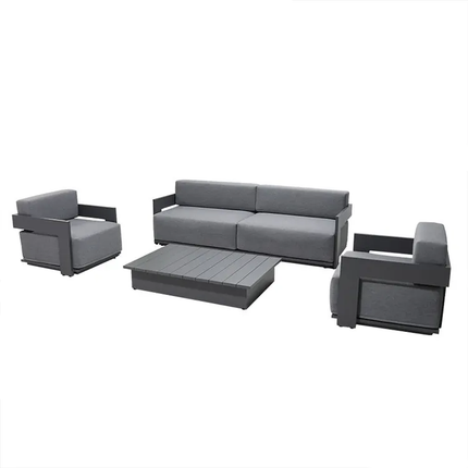 Courtyard Outdoor Sofa Aluminum Terrace Patio Furniture Set Waterproof Leisure Garden Sofa