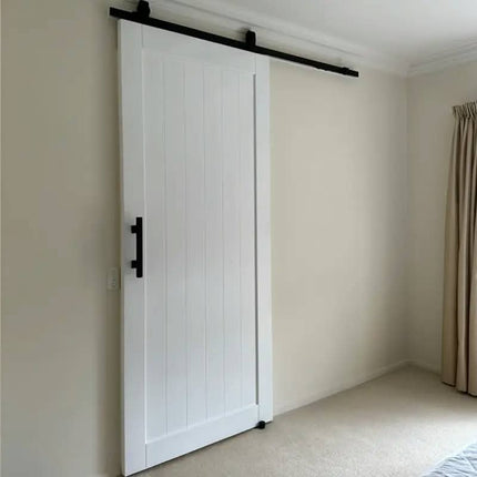 Crazy ELF Modern Barn Door 36 x 80 Melamine Sliding Interior Door With Track Kit