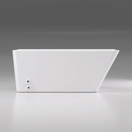 White Cold Plunge Rectangle Alcove Bathroom Free-Standing Acrylic Adult Soaking Tub Water Cooling Acrylic Ice Plunge Bathtub