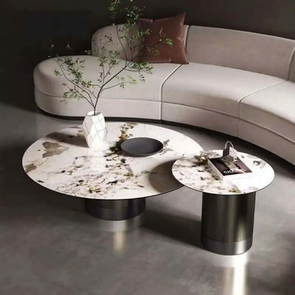 Made of concrete Luxury Classic Gold Coffee Table With Chairs Modern Design SS Sinered Stone Material Living Room Furniture