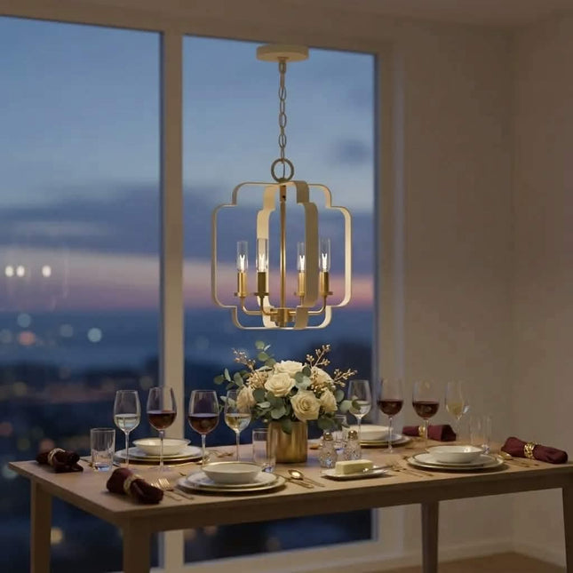 Customized Minimalist New Chinese Style Gold LED Pendant Light Modern Oriental Chandelier for Living Dining Room Bedroom Study