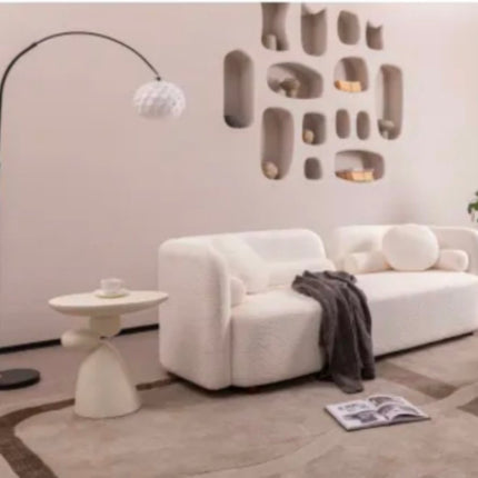 Lucky Stone Fiberglass End Table Modern Minimalist Wabi Sabi Side Table Decor Coffee Table For Living Room Bedroom Guestroom