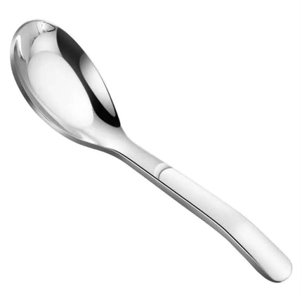 High Quality Cutlery Set 316 Stainless Steel Flat Bottom Serving Spoon Kitchen Dessert Silverware Mirror Polished