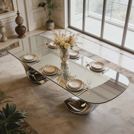 Luxury Modern Design Special-Shaped Dining Table High-End Villa & Restaurant Furniture