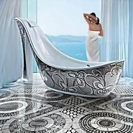 High Heels Shape Free Standing Cast Stone Modern Bathtub
