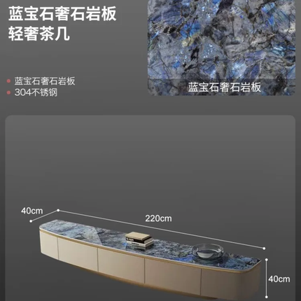 Made of concrete Italian-Style Light-Luxury Portable Modern Oval Stone Slab Decorative Coffee Table For Living Room