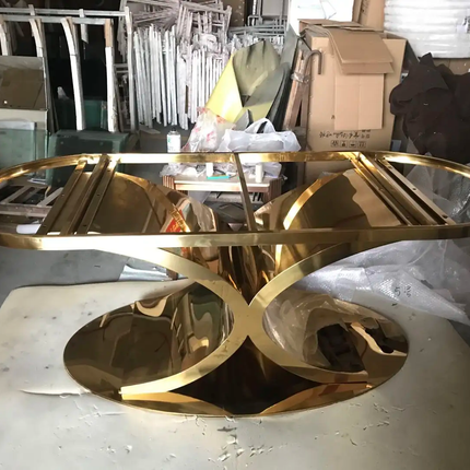 Elite Black Marble Top with Unique Golden X Legs Exquisite Design