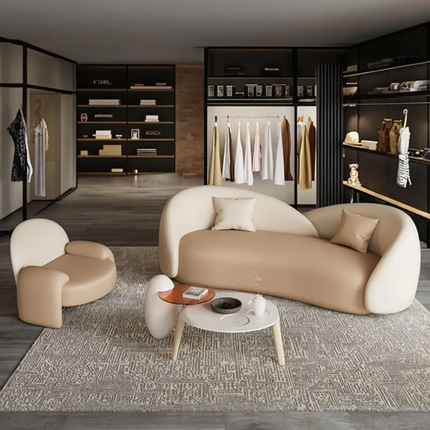Divine Minimalist Opulence Sculptural Grace Supreme Quality Modern Living Suite with Integrated Design Elements