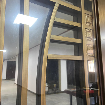Stylish Double Tempered Frosted Glass Bathroom Doors Perfect for Upscale Interiors