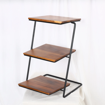 Three Layer Display Shelf Cake Table 3 Tier Acacia Wooden Serving Trays