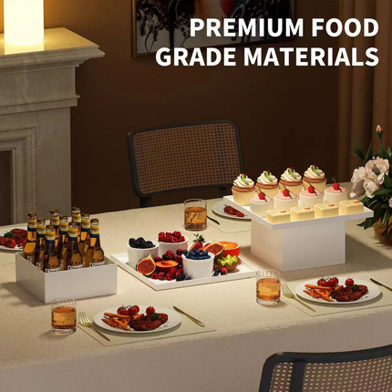 White Desert Table Acrylic Display Stand Outdoor Party Birthday Cake Stand Fruit Tray Storage Rack Manufacturer