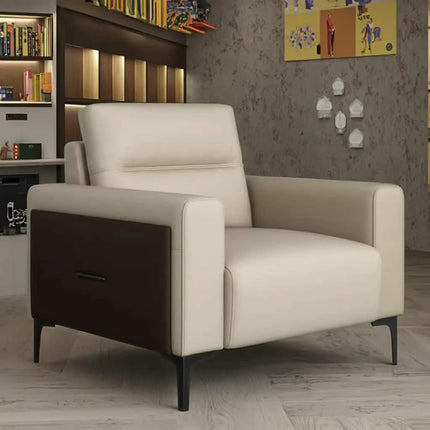 Modern Nordic Leather Office Sofa Set Modular European Style Workshops Home Commercial Reception Sofa