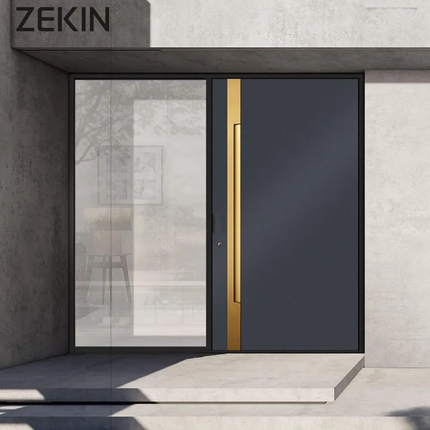 ZEKIN Australian House Anti-Theft Insulation Entrance Aluminum Entry Security Doors Wrought Aluminum Villa Door