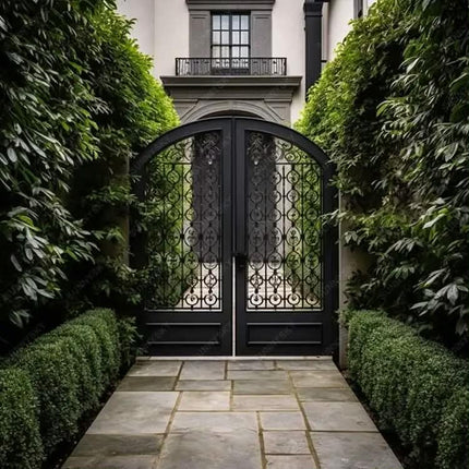 Luxury French Style Wrought Iron Main Gates Beautiful Residential Swing Automatic Opening Models For Villas