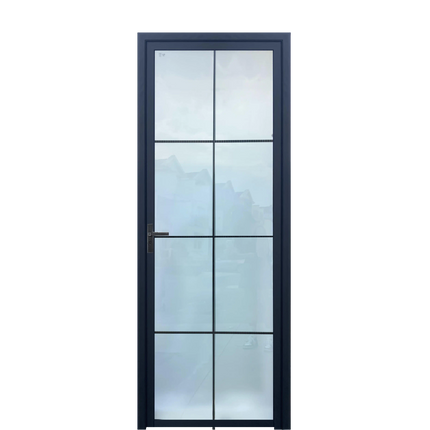 Majestic Golden Pattern Frosted Glass Bathroom Door for Upscale Bathing Areas