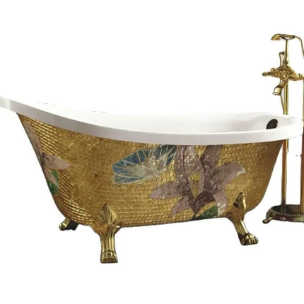 Classical Bathroom Movable Old Freestand Bathtub with Lion Feet