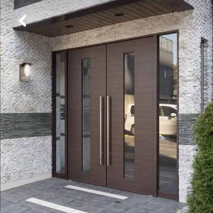 Luxury Modern Large Aluminum Villa Pivot Entrance Casement Door Double Tempered Insulation Glass Front Door