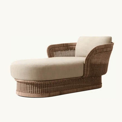 Modern Luxury All Weather Patio Garden Hotel Beach Pool Sofa Set Ratan Sunbed Outdoor Hand Woven Furniture Wicker Chaise