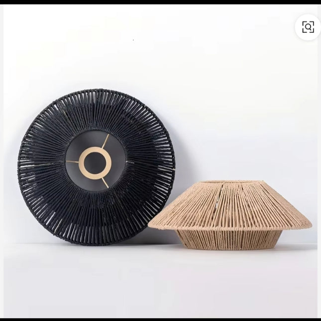 Hemp Rope Pendant Light Southeast Asian Chandeliers Indoor Weaving Wicker Lamp for Japanese Decoration Bedroom Lamps Fixtures