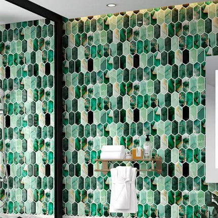 Nordic 3D Self Adhesive Brick Tile Stickers Waterproof Oil Proof Wall Decals for Bathroom Kitchen Home Decoration 30x30cm