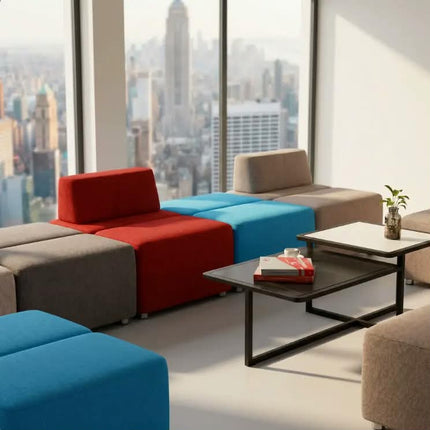 High Quality Modern Commercial Furniture Office Reception Room Conference Room Hotel Casual Linen Flannel Sofa Cover Set