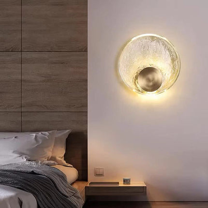 Postmodern Feather Wall Lamp Background LED Staircase Corridor Aisle Porch Atmosphere Acrylic Simple Bedroom Led Wall Lamp
