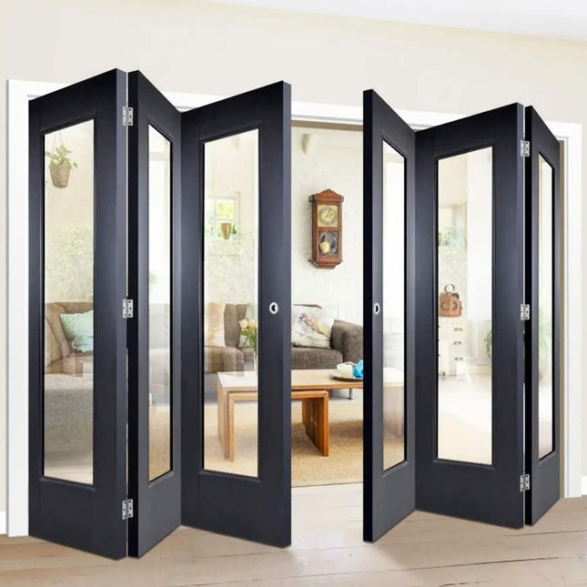 Hurricane Proof Exterior Bi Folding Door Aluminum Patio Bifold Doors Puertas Plegables According Folding Glass Door