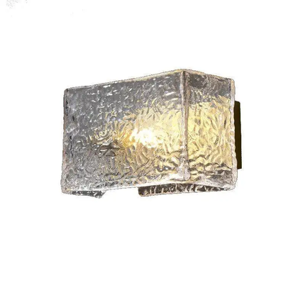 Light Luxury Crystal Iron Rectangular Shade Wall Lamp Post-Modern Minimalist Design For Bedroom Living Room & Restaurant