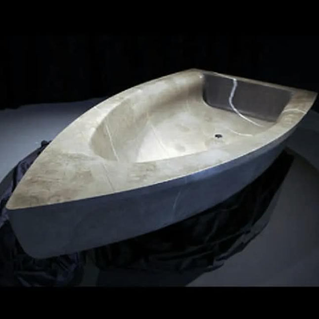 Boat Shape Natural Marble Bathtub For Bathroom
