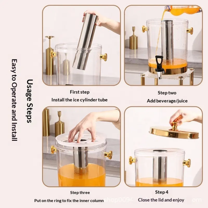 Hotel Catering Stainless Steel 8L Self-Service Beverage Dispenser Cold Drink Water Dispenser Machine For Juice Beverage Water
